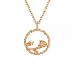 Rose Silver Gold Rose Necklace
