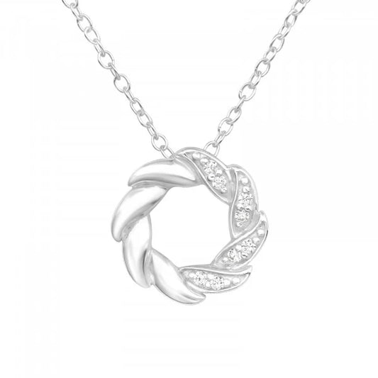 Silver Wreath Necklace