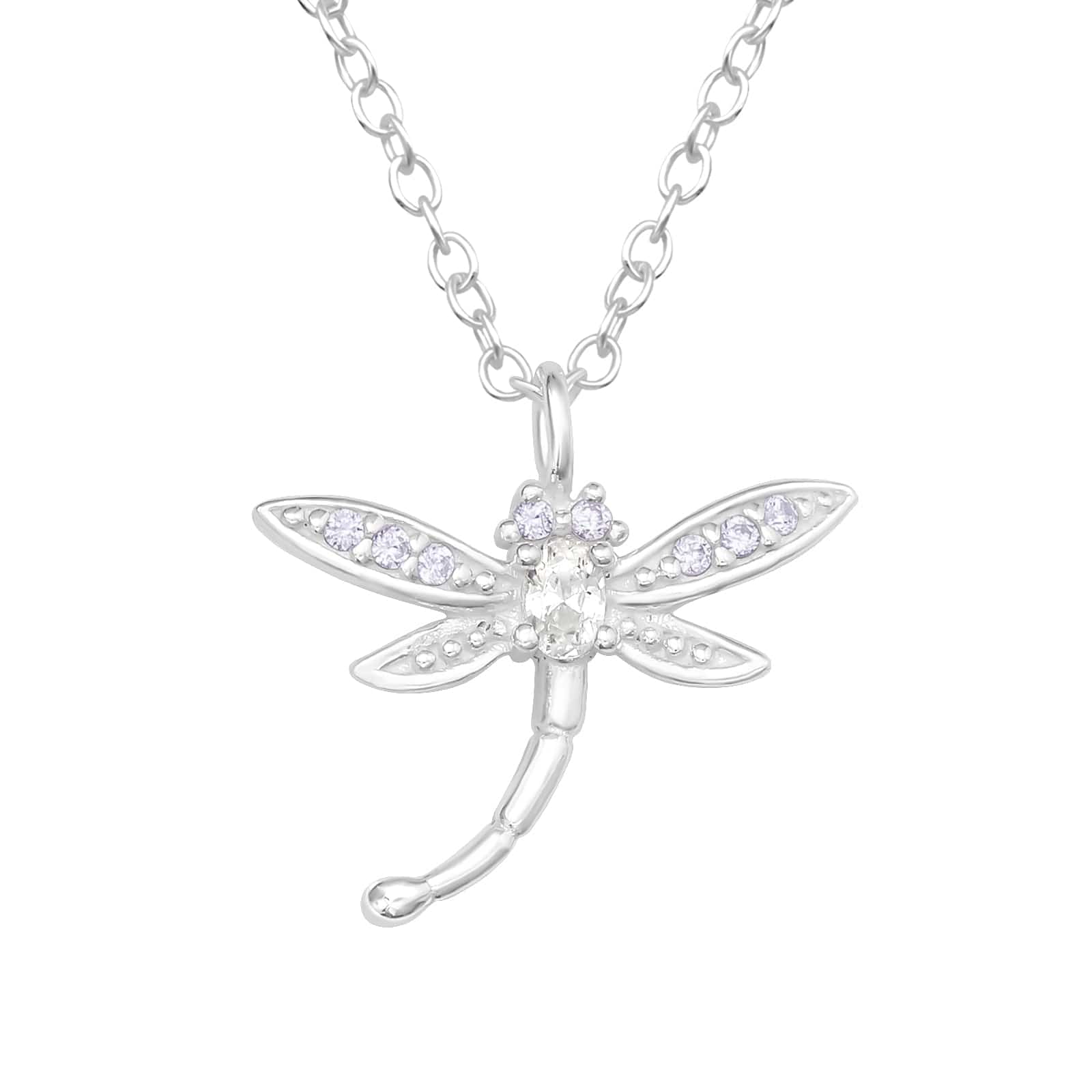 Silver Dragonfly Necklace
