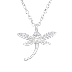Silver Dragonfly Necklace