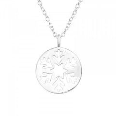 Silver Snowflake Christmas Necklace