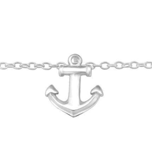 Silver Anchor Anklet