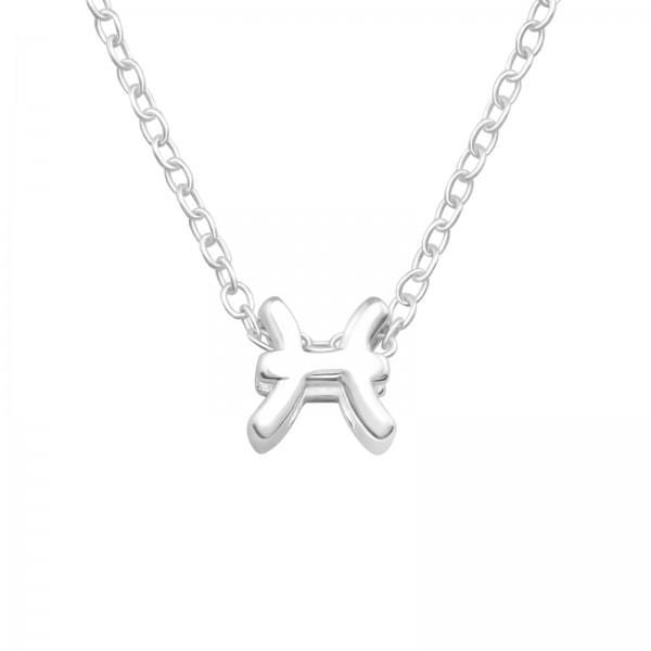 Silver Pisces Zodiac Sign Necklace