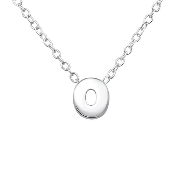 Silver Letter O Necklace