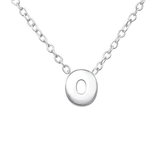Silver Letter O Necklace
