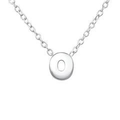 Silver Letter O Necklace