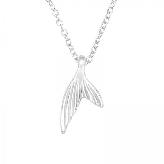 Silver Whale's Tail Necklace