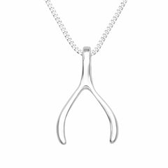 Silver Wishbone Necklace
