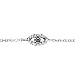 Sterling Silver Evil Eye Bracelet