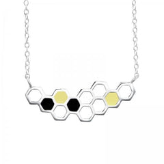 Silver Beehive Necklace