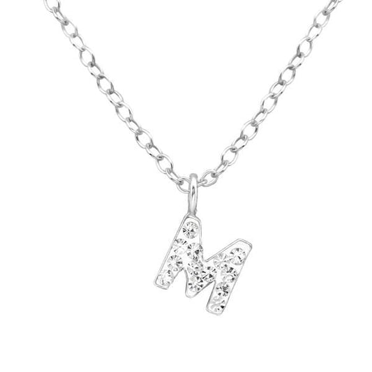 Kids Silver "M" Necklace