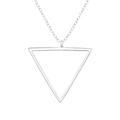 Silver Triangle Pendant Necklace