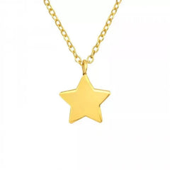 Silver Gold Star Necklace