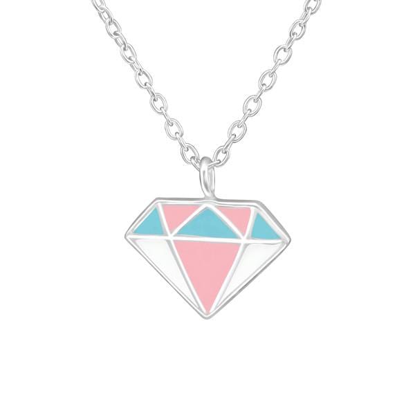 Kids  Silver Diamond Shaped