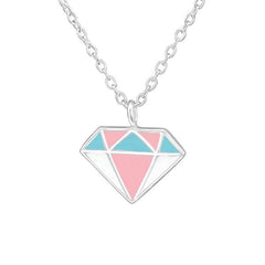 Kids  Silver Diamond Shaped