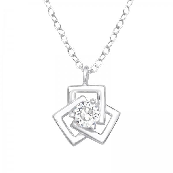 Silver Geometric Necklace