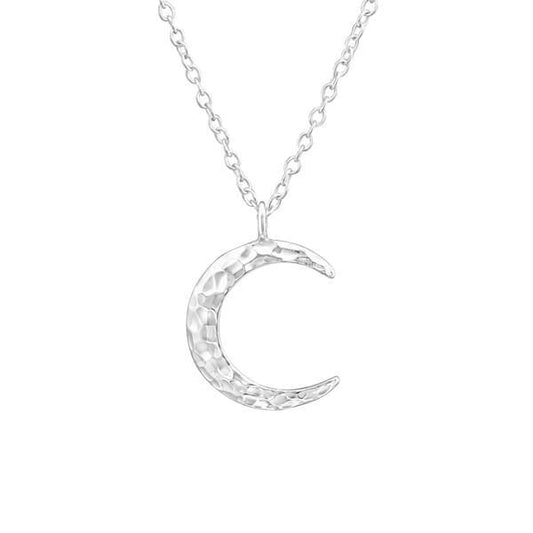 Silver Moon Pendant Necklace