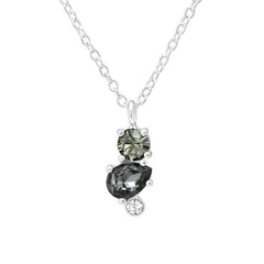 Silver Geometric Swarovksi Crystal Necklace