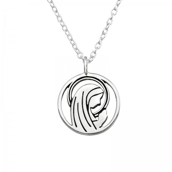 Silver Mary Necklace