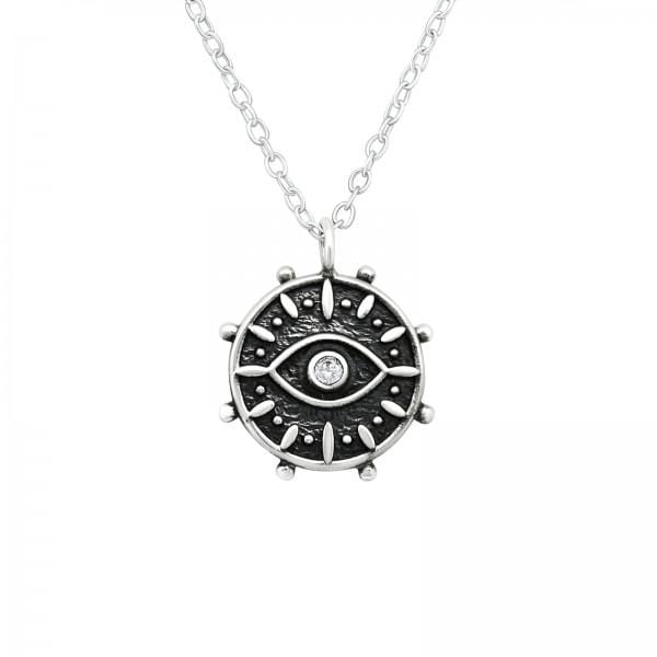 Silver Evil Eye Necklace
