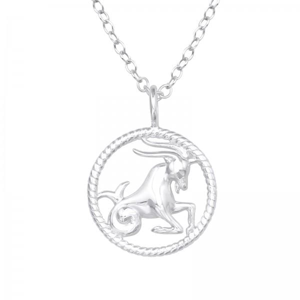 Silver Capricorn Zodiac Necklace