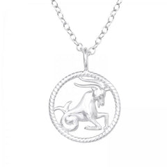 Silver Capricorn Zodiac Necklace