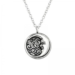 Silver Crescent Moon Necklace