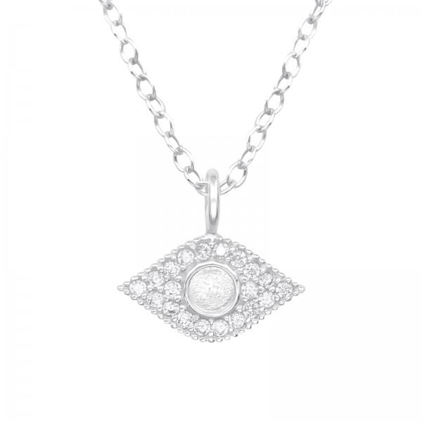 Silver Evil Eye Necklace