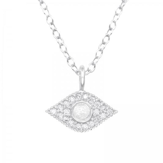 Silver Evil Eye Necklace