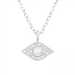 Silver Evil Eye Necklace