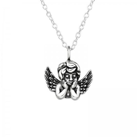 Silver Cupid Necklace