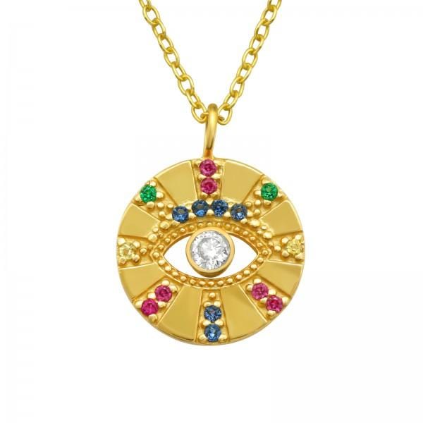 Silver Evil Eye Necklace