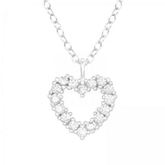 Silver And Crystal Silver Necklace