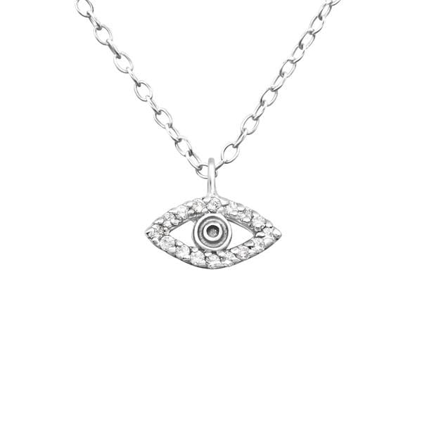 Silver Evil Eye Necklace