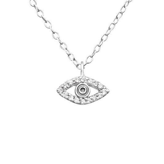 Silver Evil Eye Necklace