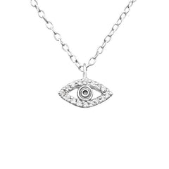 Silver Evil Eye Necklace