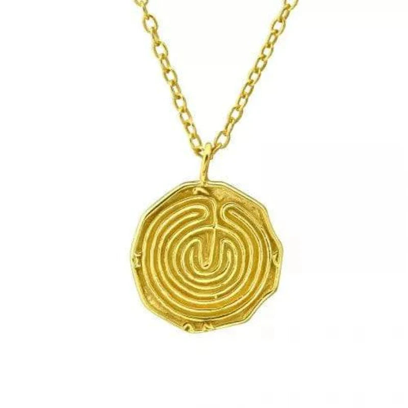 Gold Plated Maze Gold Necklace