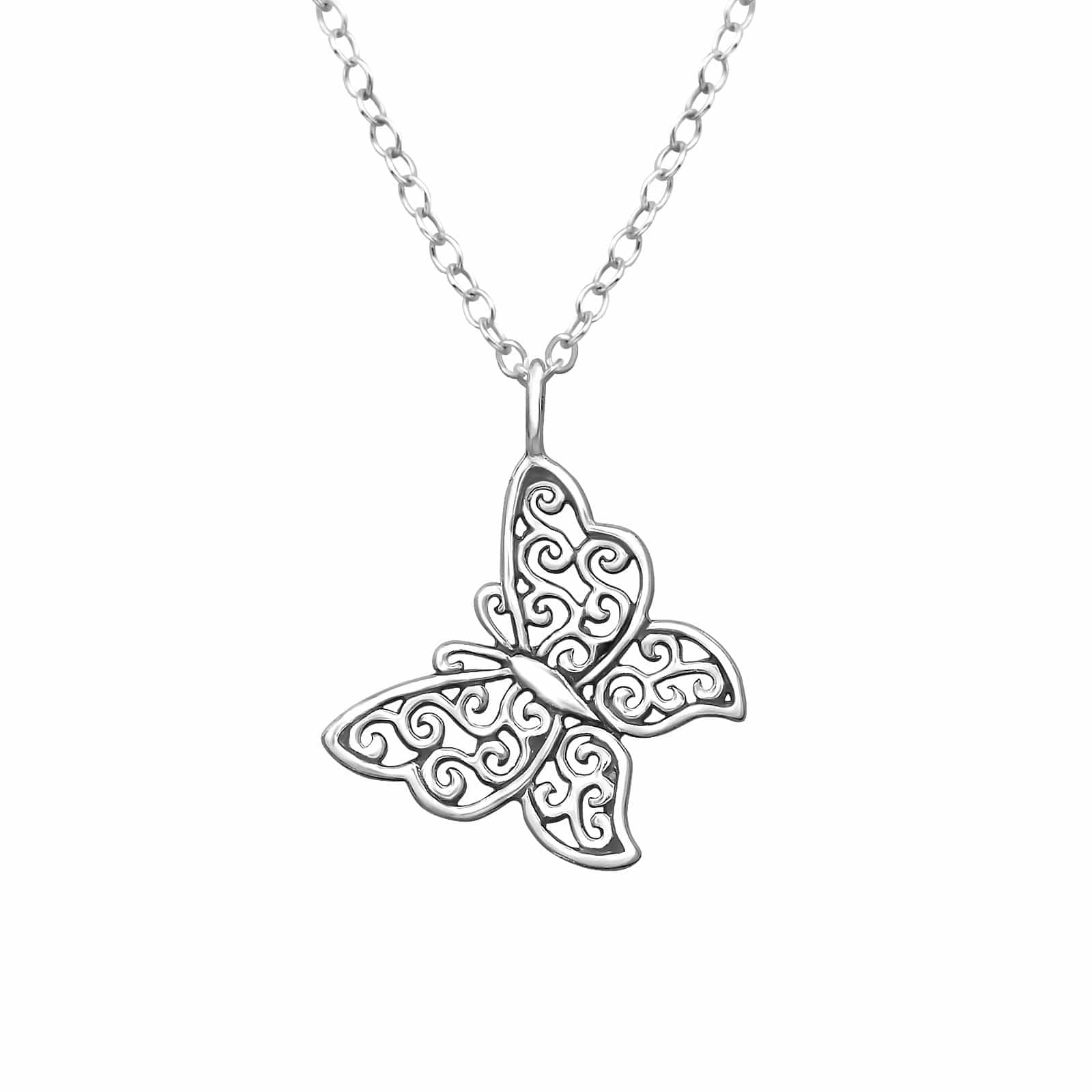 Silver Butterfly Necklace
