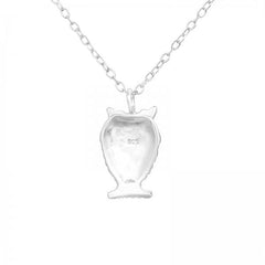 Silver Owl Pendant Necklace