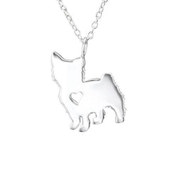 Silver Dog Pendant Necklace