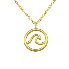 Silver Gold Wave Necklace