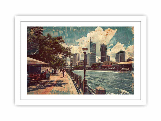 Brisbane City Vintage Art
