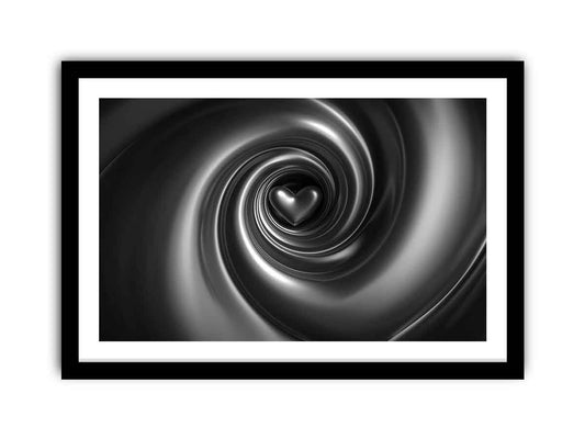 3D spiral Heart Framed Print