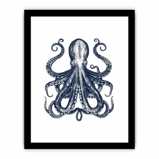 Blue Cctopus Framed Print