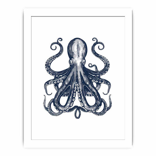 Blue Cctopus Framed Print