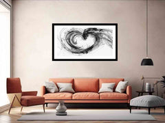 Abstract heart Framed Print