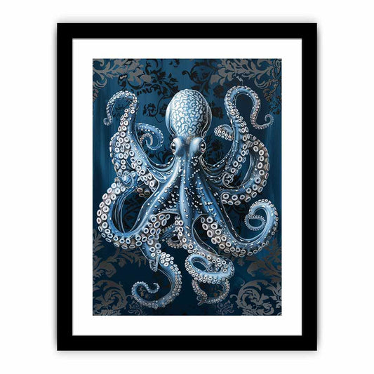 Blue Octopus Framed Print