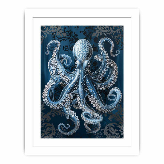 Blue Octopus Framed Print