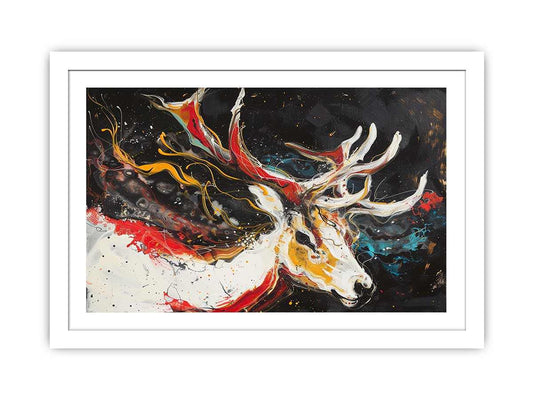 Abstract Stag Framed Print