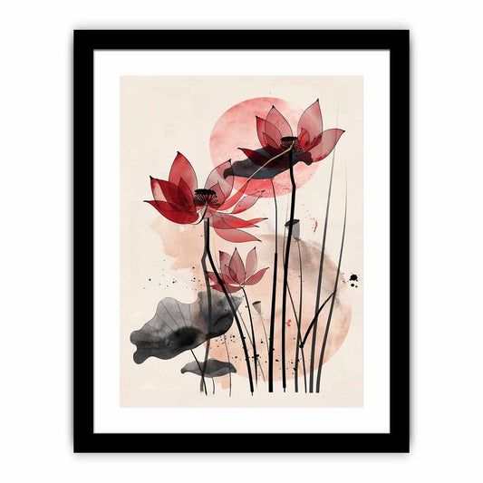 Modern Lotus Framed Print